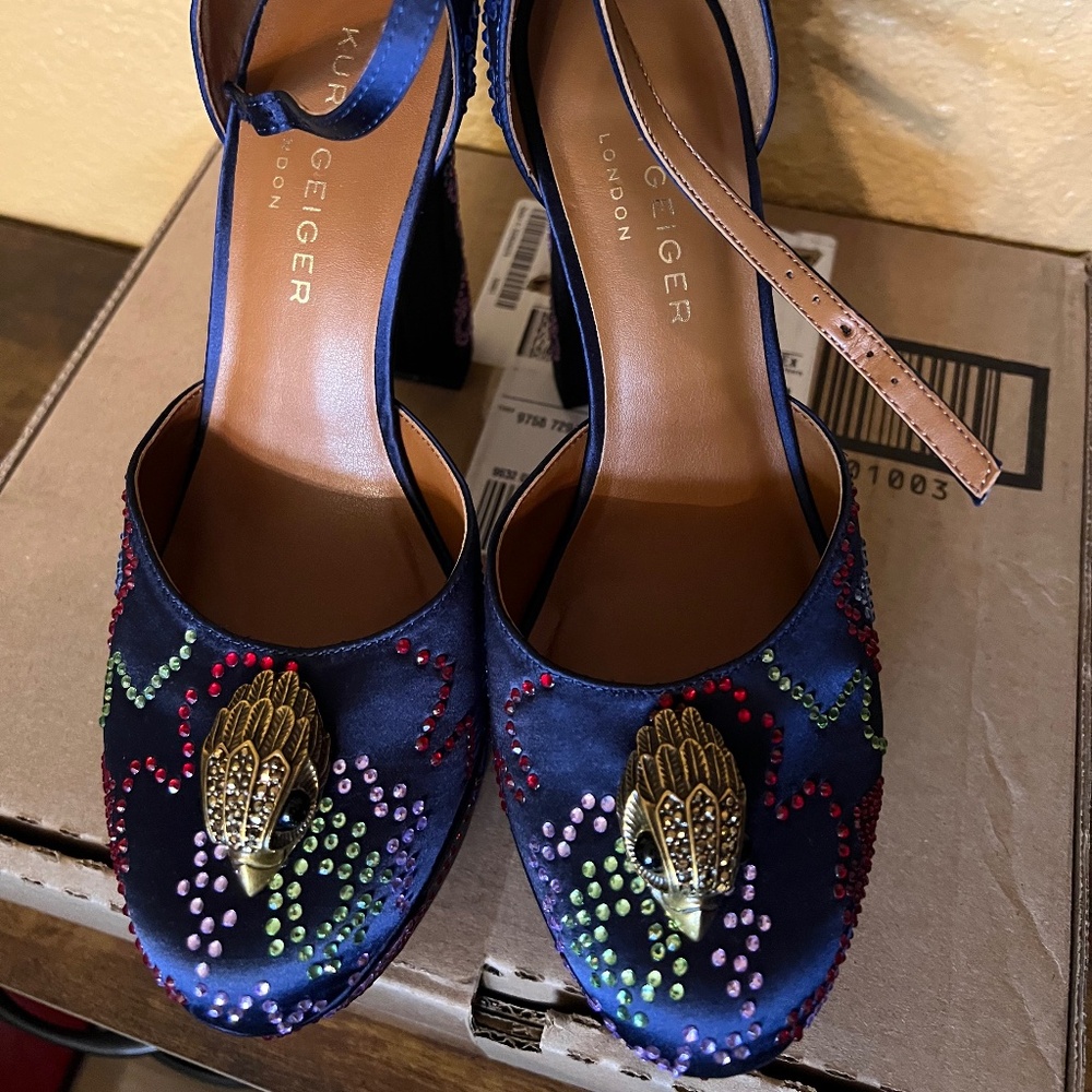 Kurt Geiger Kensington Ankle Strap Platform Heels